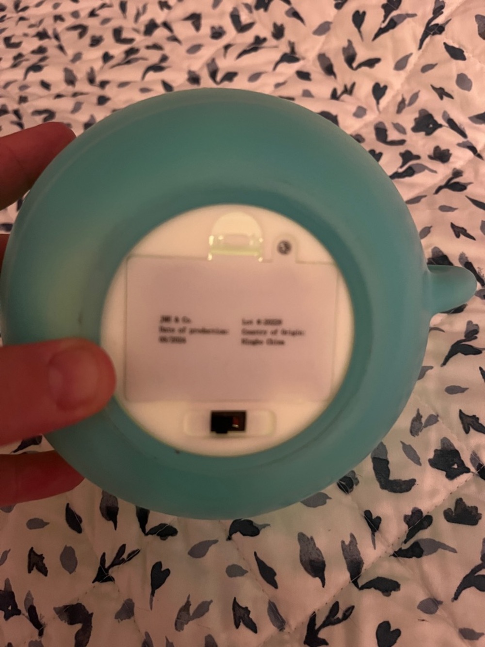 Cute Cat Night Light - Teal & Cream - Picture 2 of 3